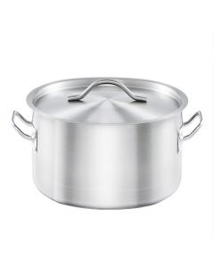 garnek średni z pokrywką, stalowy, Basic, Ø 240 mm, V 6.1 l