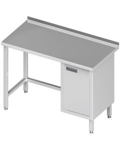Stół nierdzewny przyścienny z szafką bez półki (P)