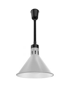 Lampa do podgrzewania potraw wisząca, srebrna, P 0.25 kW