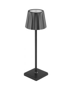 Lampka stołowa LED, bezprzewodowa, czarna, H 375 mm