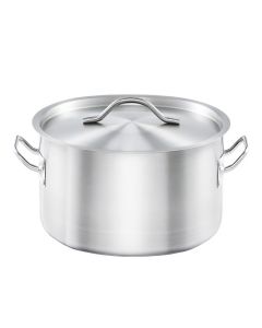 garnek średni z pokrywką, stalowy, Basic, Ø 160 mm, V 1.9 l