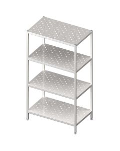 Regał magazynowy na profilach półki perforowane