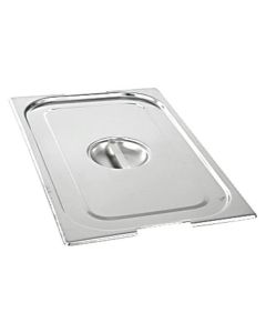 Pokrywka stalowa z wycięciem na uchwyty do pojemników, Basic, GN 1/4