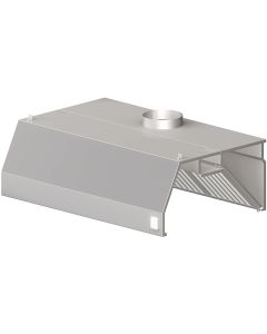 Okap przyścienny trapezowy z łapaczami tłuszczu