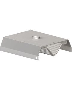 Okap centralny trapezowy z łapaczami tłuszczu