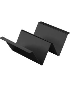 Ekspozytor na kanapki i przekąski z uchwytem, 2-przegródki, czarny