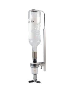 Stojak na 1 butelkę z dozownikiem, V 0.03 l, aluminiowy, H 390 mm