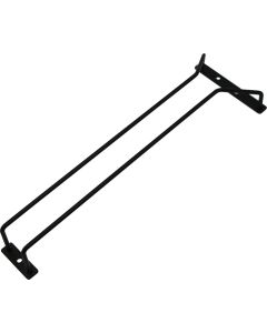 Wieszak na kieliszki, 1-rzędowy, czarny, L 400 mm