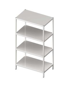 Regał stalowy, magazynowy, skręcany, półki pełne, 800x400x1800 mm