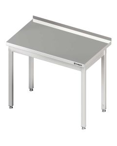 Stół stalowy bez półki, przyścienny, skręcany, 600x600x850 mm