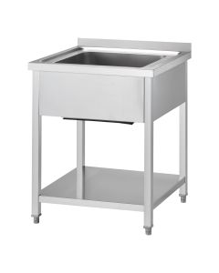 Stół ze zlewem 1-kom.,z półką 600x600x850 mm skręcany