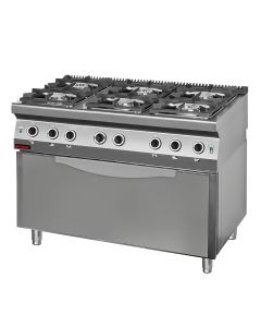 Kuchnia gazowa 6- palnikowa z piekarnikiem elektrycznym linia 700