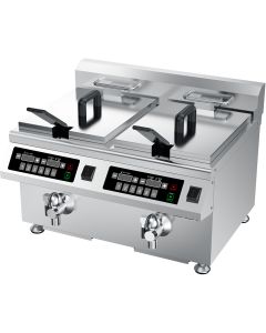 Frytownica indukcyjna, 2-komorowa, V 2x8 l, P 2x3.5 kW