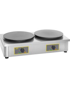 Naleśnikarka elektryczna, emaliowana, podwójna, 2 x Ø 400 mm, P 2 x 3.6 kW