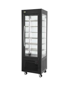 Witryna chłodnicza, cukiernicza, oświetlenie LED, czarna, V 360 l