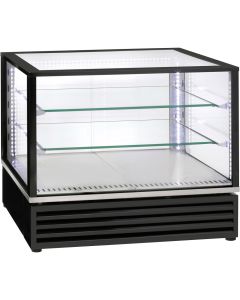 Witryna chłodnicza, nastawna, cukiernicza, czarna, oświetlenie LED, V 170 l