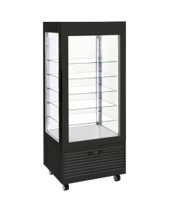 Witryna chłodnicza, cukiernicza, oświetlenie LED, czarna, V 480 l