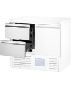 Moduł 2 szuflad do stołów chłodniczych GN 1/1 z agregatem na dole