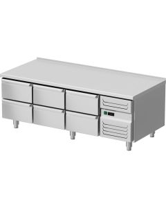 Podstawa chłodnicza, 1600x700x600 mm, 6 szuflad GN 1/1
