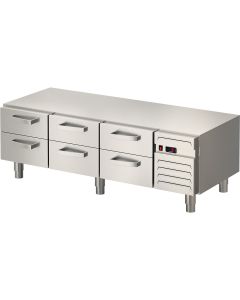Podstawa chłodnicza, linia "700",  1600x650x600 mm, 6 szuflad GN 1/1