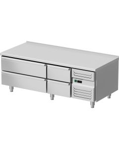 Podstawa chłodnicza, 1600x700x600 mm, 2 szuflady GN 1/1, 2 szuflady GN 2/1
