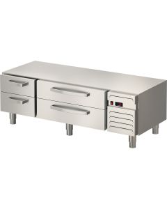 Podstawa chłodnicza, linia "700",  1600x650x600 mm, 2 szuflady GN 1/1, 2 szuflady GN 2/1