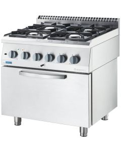 Kuchnia gazowa ECO z piekarnikiem elektrycznym 4-palnikowa 17 + 6,5 kW G20