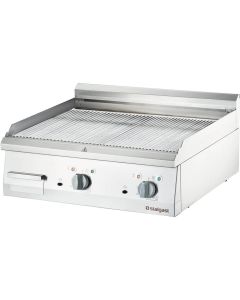 Płyta grillowa elektryczna chromowana ryflowana 8,1 kW 400 V