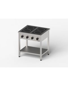 Kuchnia ceramiczna, Gredil, 800x700x850 mm, 4-polowa, P 10 kW, U 400 V