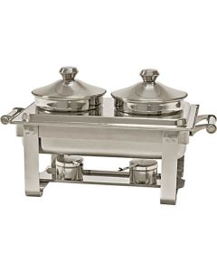 Podgrzewacz gastronomiczny z dwoma kociołkami 