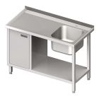 Stół ze zlewem 1-komorowym (P) z szafką i półką