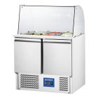 Stół chłodniczy 2-drzwiowy sałatkowy z nadstawą szklaną 240 l