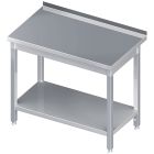 Stół przyścienny ze stali nierdzewnej z półką - skręcany