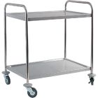 Wózek kelnerski 2 półkowy ze stali nierdzewnej